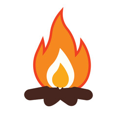 Modern fire flame icon isolated on white background, perfect for mobile apps, web, and branding projects.