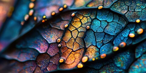 Leaf with a lot of spots and a lot of glitter