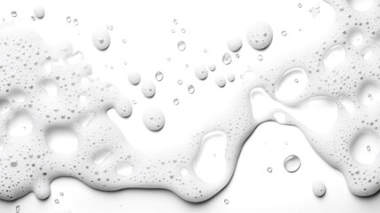 Bubbly foam texture on transparent background