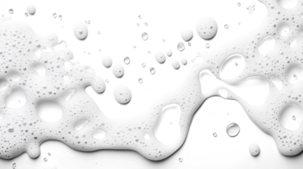 Bubbly foam texture on transparent background