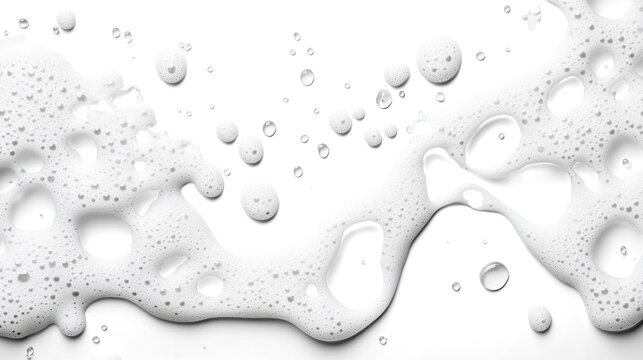 Bubbly foam texture on transparent background