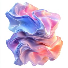 Obraz premium Abstract fluid design with colorful swirls and smooth curves