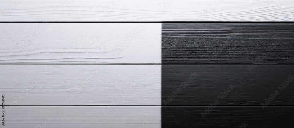 Poster elegant black and white textured wooden planks background with negative space for custom text in a m
