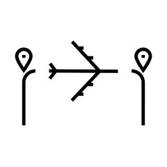 Flight Map Icon Design