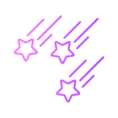 Fototapeta premium shooting star gradient icon
