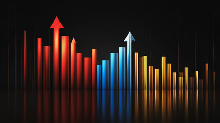 Abstract black background with Colorful charts and graphs with statistics to innovative analyze business potential and forecast future development of companies growth.	
Category	
Business	
