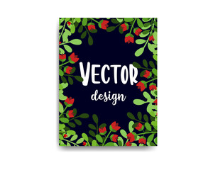 Brochure cover vector design. Cactus concept in vector. Home plants cactus. Botanic.
