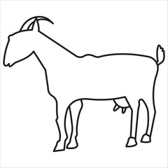 Goat icon ooutline vector