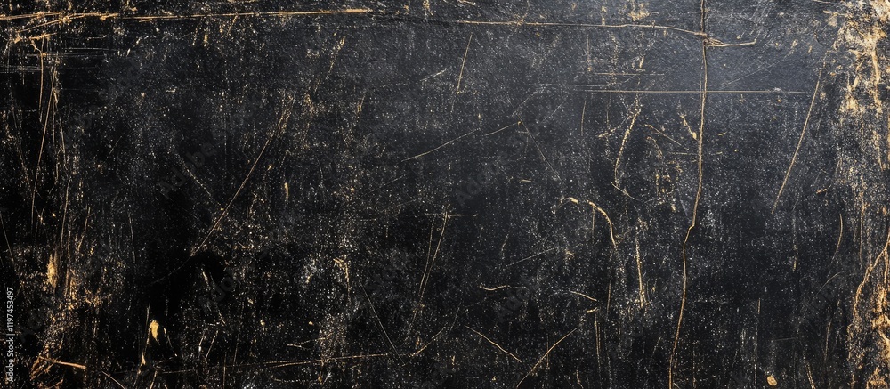 Poster black grunge scratched wall texture with distressed surface patterns ideal for backgrounds and text 