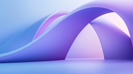  Modern abstract background with intertwining purple and blue arches, creating a futuristic, smooth, and visually dynamic composition