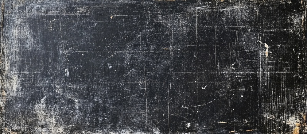 Poster black grunge scratched wall texture backdrop with generous copyspace for text in dark charcoal and s