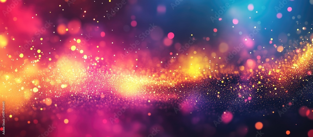Aufkleber dynamic neuron firing visualization with vibrant pink blue and yellow colors across abstract scienti