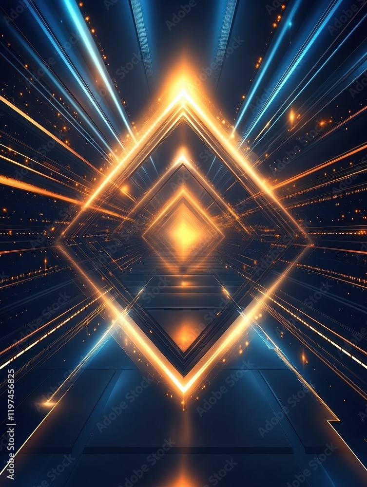 Poster abstract tech background with arrows