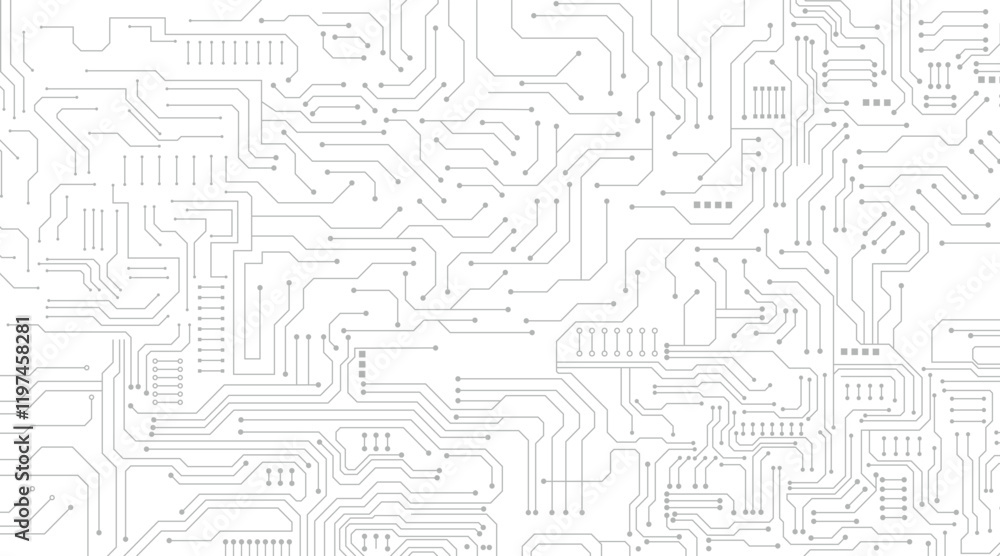 Poster technology black circuit diagram concept. vector abstract technology on white background. high-tech 