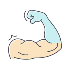 bicep flexing icon icon, bicep flexing icon vector illustration-simple illustration of bicep flexing icon, perfect for bicep flexing icon logos and themed design 