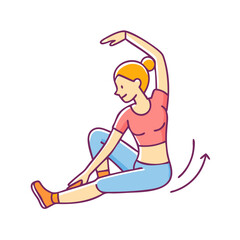 cool down stretch icon, cool down stretch vector illustration-simple illustration of cool down stretch, perfect for cool down stretch logos and themed design 