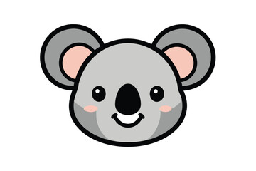 Cute Animal Kawaii Vector art in Illustration on White Background