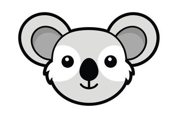 Cute Animal Kawaii Vector art in Illustration on White Background