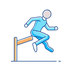 hurdle jump icon, hurdle jump vector illustration-simple illustration of hurdle jump, perfect for hurdle jump logos and themed design 