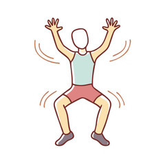 jumping jacks icon, jumping jacks vector illustration-simple illustration of jumping jacks, perfect for jumping jacks logos and themed design 