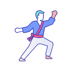 martial arts icon, martial arts vector illustration-simple illustration of martial arts, perfect for martial arts logos and themed design 