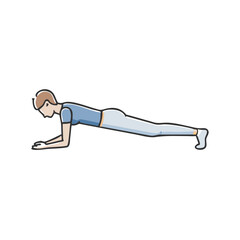 Obraz premium plank pose icon, plank pose vector illustration-simple illustration of plank pose, perfect for plank pose logos and themed design 