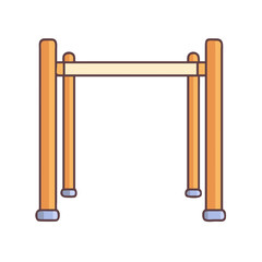 pull up bar icon, pull up bar vector illustration-simple illustration of pull up bar, perfect for pull up bar logos and themed design 
