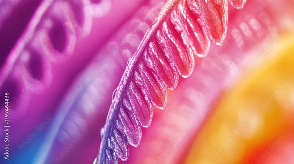 Poster colorful abstract close-up of textured petals with copy space for design elements