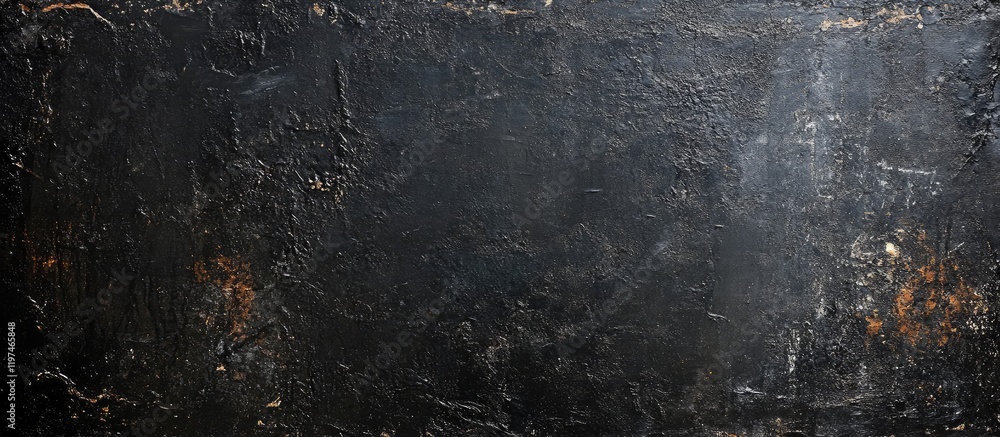 Poster dark grunge texture background with deep black and subtle brown tones featuring expansive copyspace 