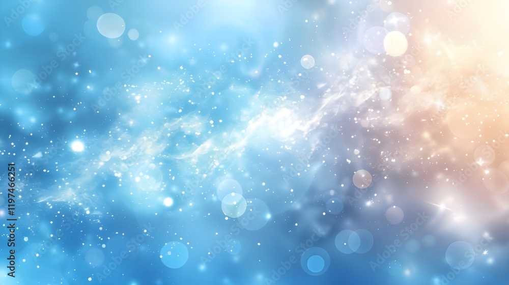 Poster abstract cosmic background with glowing bokeh and soft light