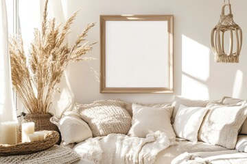 Cozy living room filled with natural light and earthy decor inviting warmth and tranquility in a serene atmosphere