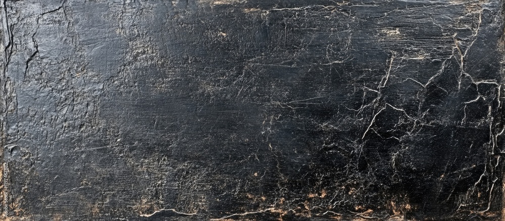 Poster textured black concrete surface with scratches and grunge details ideal for design applications with