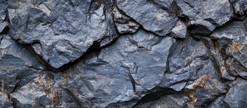 Aufkleber close-up macro shot of black granite surface with gray stone texture and empty copyspace for text su