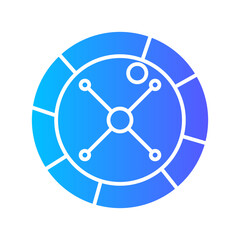 casino roulette gradient icon