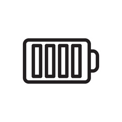 Battery icon representing power levels, energy efficiency, and device status. Versatile design suitable for tech interfaces, apps, websites, and digital projects.
