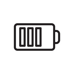 Battery icon showing a slight reduction in charge, indicating moderate power loss. Suitable for tech interfaces, apps, and energy-related status displays. Clean and modern vector design.