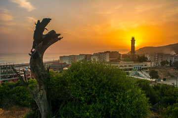 Muslim mosque for prayer and worship of Allah, Omar bin Abdul Aziz Mosque, Jijel State, Algeria,...