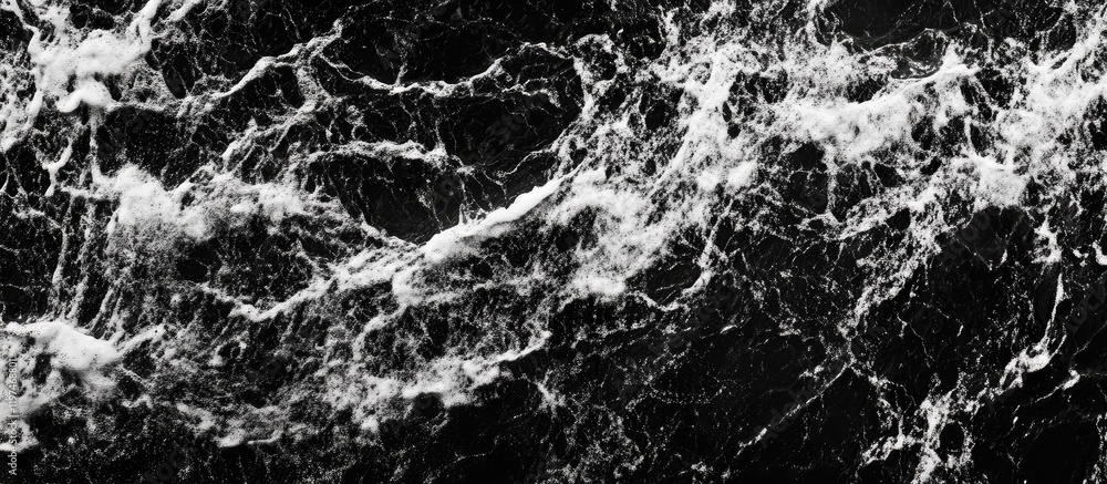 Aufkleber black marble background texture detailed with white veining perfect for use as a copyspace design el