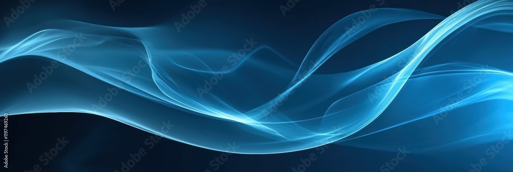 Poster Creative blue wave background with ample copy space for text placement in various design projects. Generative AI