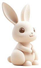 Fototapeta premium PNG 3d easter bunny illustration background animal.