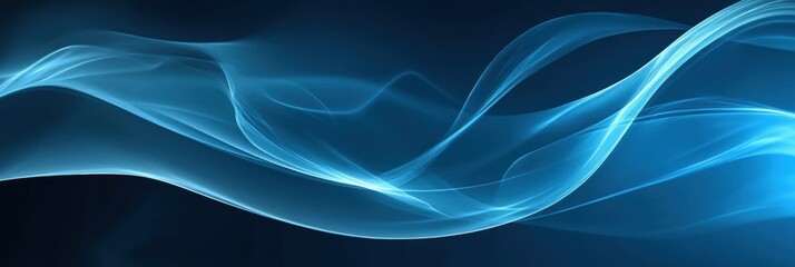 Creative blue wave background with ample copy space for text placement in various design projects. Generative AI
