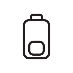 Battery icon showing critically low power level, ideal for tech interfaces, apps, and device status indicators. Modern vector design emphasizing urgency.