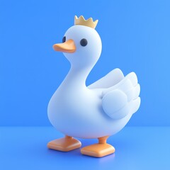 Minimalistic cartoon Duck