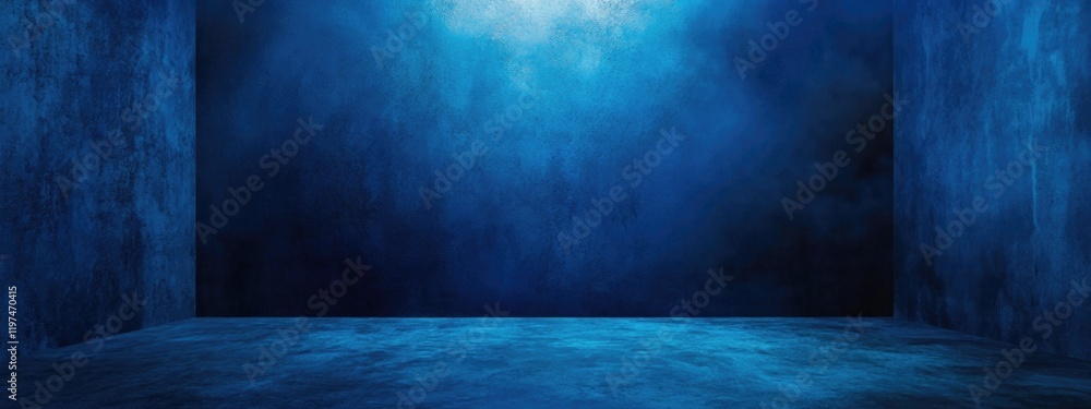 Poster blue textured background with dramatic lighting effects and empty space for text placement. copy spa