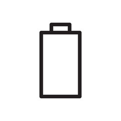 Battery icon representing power levels, energy status, or charging. Ideal for tech interfaces, apps, and digital projects. Clean and modern vector design.
