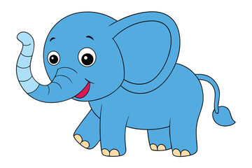 Cute Animal Kawaii Vector art in Illustration on White Background