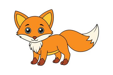 Obraz premium Cute Animal Kawaii Vector art in Illustration on White Background