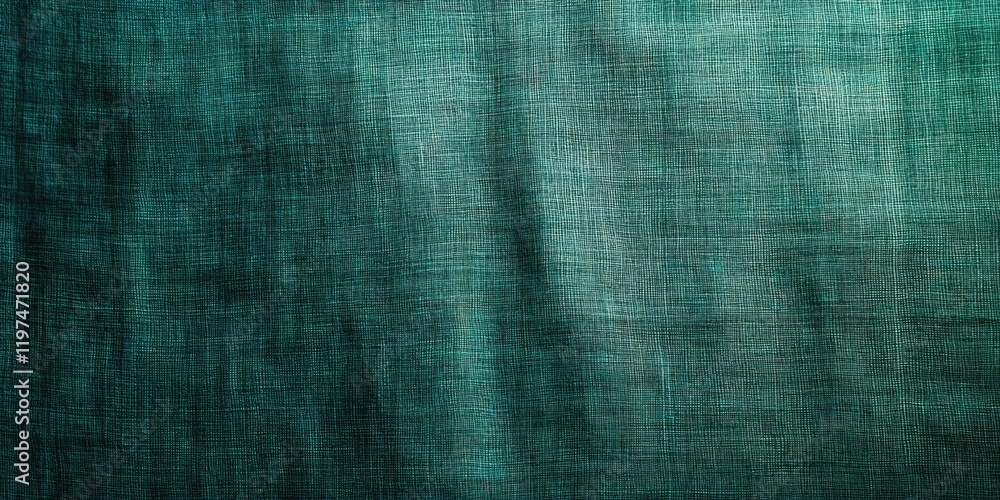 Poster textured fabric background in shades of teal and green with subtle folds and wrinkles ideal for desi