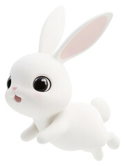 Obraz premium PNG White bunny illustration cartoon animal.