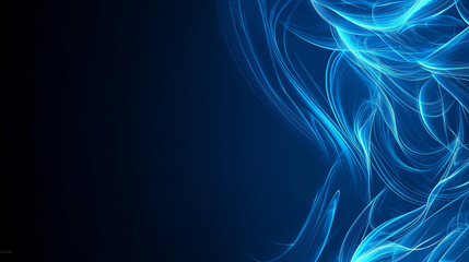 A glowing blue background with wispy light trails and a cosmic-inspired atmosphere, evoking mystery and wonder